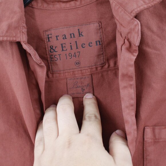 Frank & Eileen Top Womens XS Barry Cotton Long Sleeve Button Up destroyed hem - Picture 7 of 11